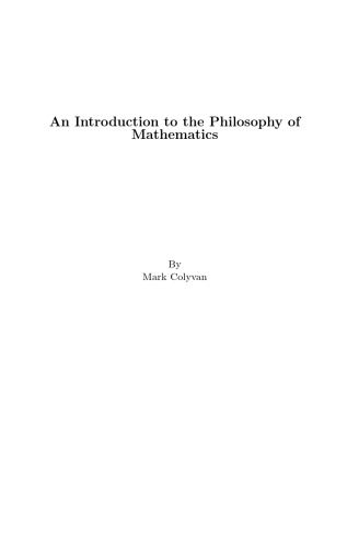دانلود کتاب An Introduction to the Philosophy of Mathematics