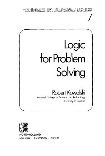 دانلود کتاب Logic for problem solving