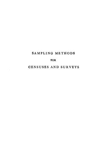 دانلود کتاب Sampling Methods for Censuses and Surveys