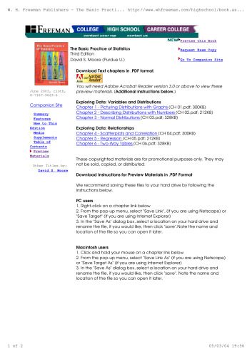 دانلود کتاب The basic practice of statistics