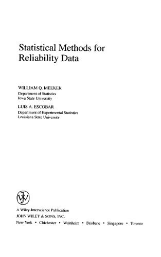 دانلود کتاب Statistical Methods for Reliability Data
