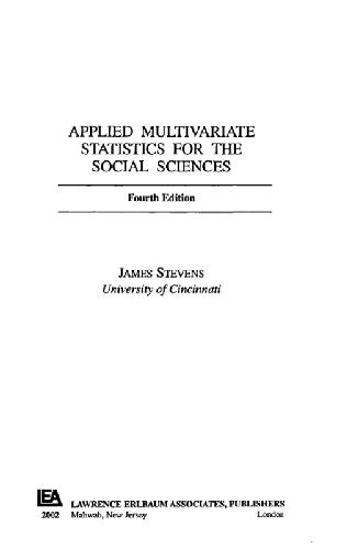 دانلود کتاب Applied Multivariate Statistics for the Social Sciences