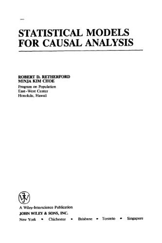 دانلود کتاب Statistical models for causal analysis