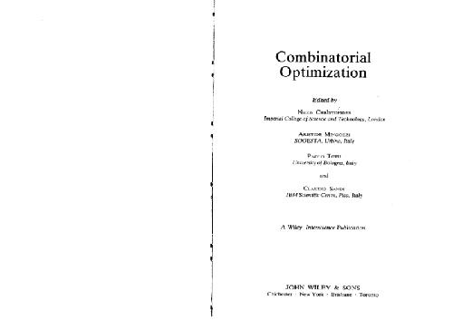 دانلود کتاب Combinatorial optimization