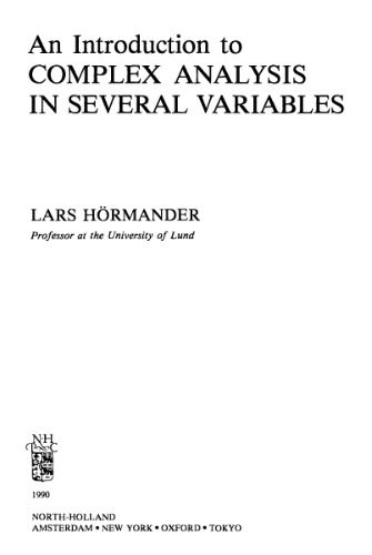 دانلود کتاب An introduction to complex analysis in several variables