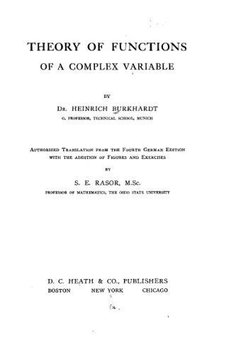 دانلود کتاب Theory of Functions a Complex Variable