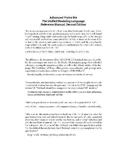 دانلود کتاب The unified modeling language reference manual