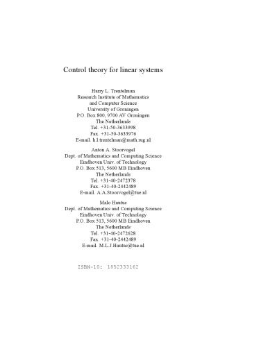 دانلود کتاب Control Theory for Linear Systems