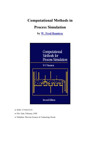 دانلود کتاب Computational methods for process simulation