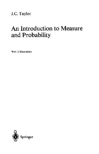دانلود کتاب An Introduction to Measure and Probability