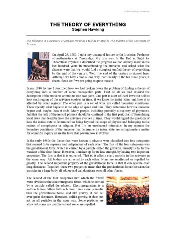 دانلود کتاب Theory of Everything