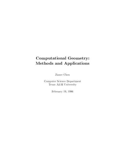 دانلود کتاب Computational Geometry: Methods and Applications