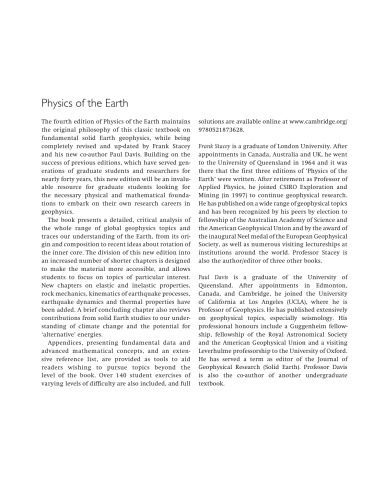 دانلود کتاب Physics of the Earth