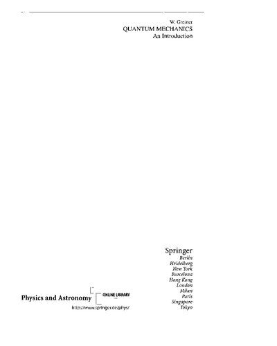 دانلود کتاب Quantum Mechanics; An Introduction