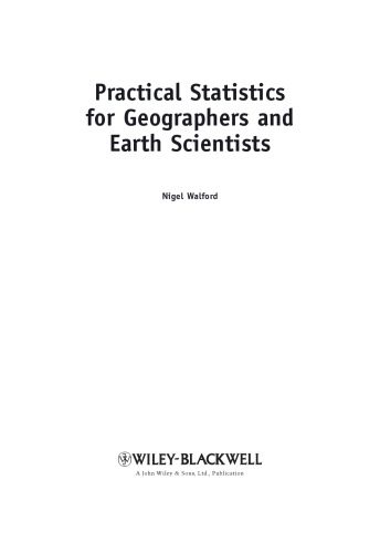 دانلود کتاب Practical Statistics for Geographers and Earth Scientists