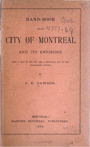 دانلود کتاب Hand-Book for the City of Montreal and its Environs