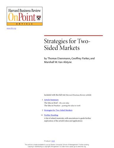 دانلود کتاب فارسی Strategies for Two-Sided Markets
