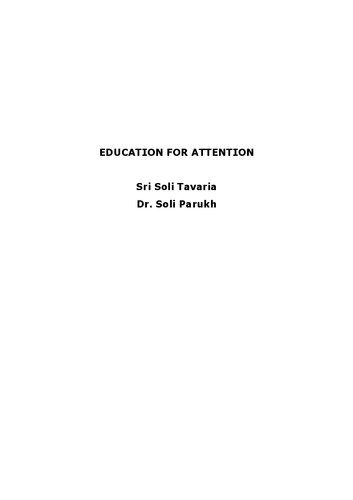 دانلود کتاب EDUCATION FOR ATTENTION