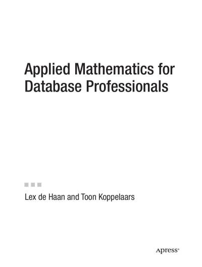 دانلود کتاب Applied Mathematics for Database Professionals