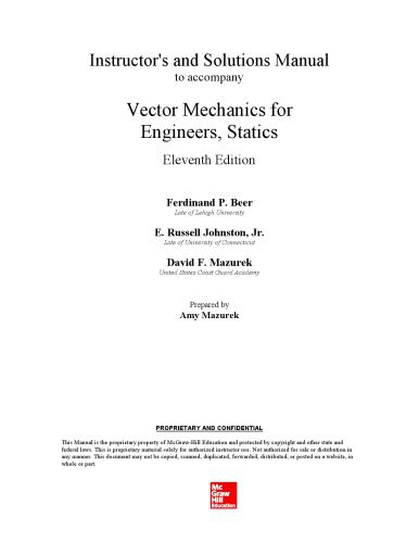 دانلود کتاب Vector Mechanics for Engineers, Statics and Dynamics – Instructor Solution Manual