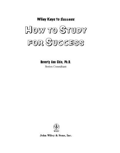 دانلود کتاب How to Study for Success (Wiley Keys Success)
