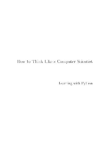 دانلود کتاب Learning with PYTHON: How to Think Like a Computer Scientist