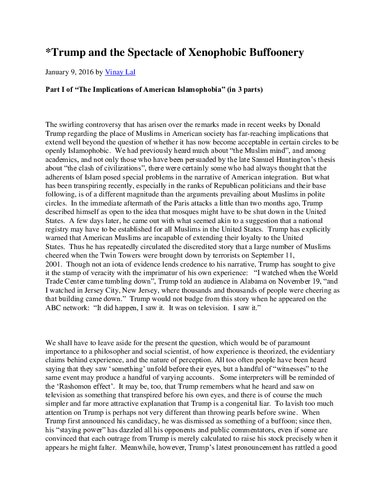 دانلود کتاب The Implications of American Islamophobia