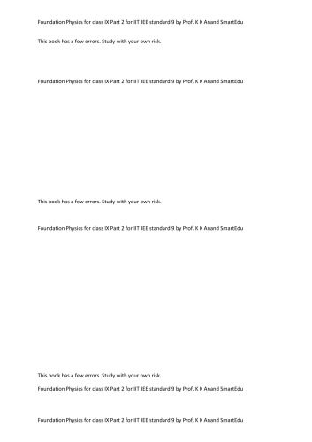 دانلود کتاب Foundation Physics for class IX Part 2 IIT JEE standard 9