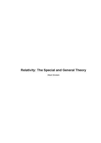 دانلود کتاب Relativity: the special and general theory