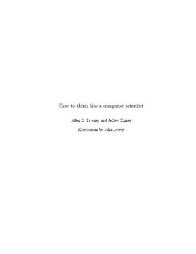 دانلود کتاب How to think like a computer scientist