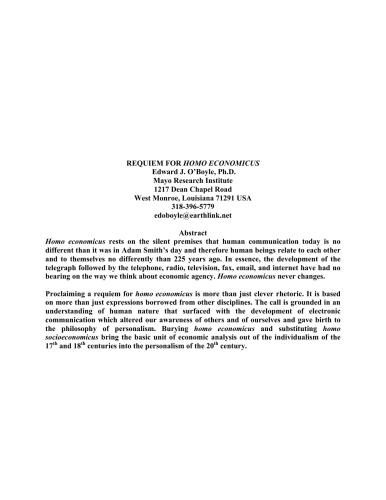 دانلود کتاب فارسی Requiem for Homo Economicus