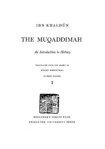 دانلود کتاب The Muqaddimah Volume II
