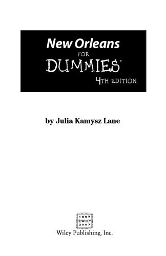دانلود کتاب New Orleans For Dummies, 4th edition (Dummies Travel