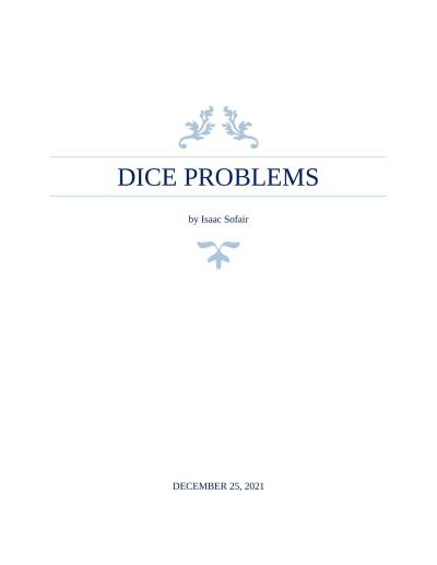 دانلود کتاب Dice problems