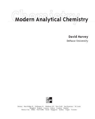 دانلود کتاب Modern Analytical Chemistry