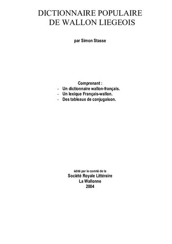 دانلود کتاب Dictionnaire populaire de wallon liegeois