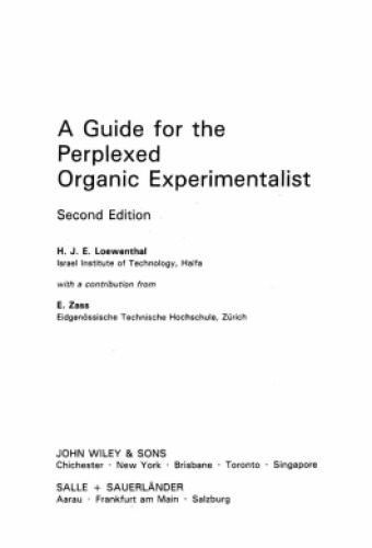 دانلود کتاب A Guide for the Perplexed Organic Experimentalist
