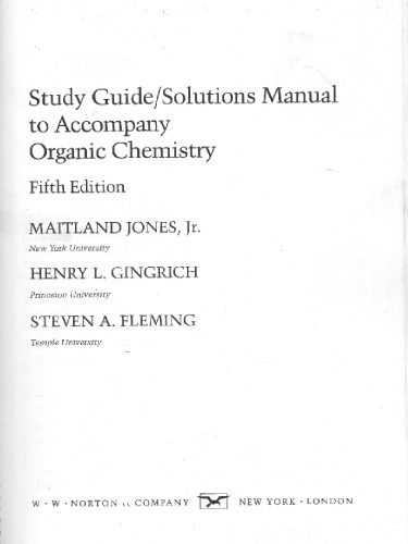 دانلود کتاب Study Guide and Solutions Manual: for Organic Chemistry