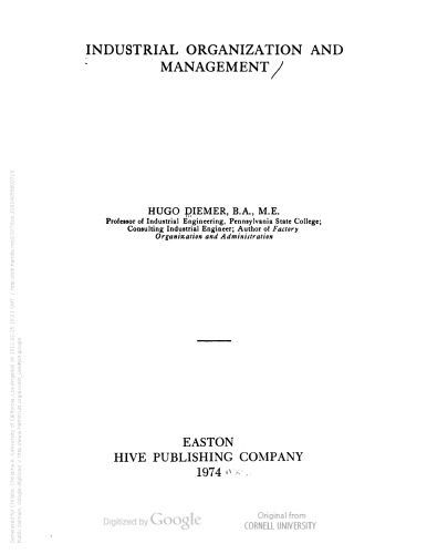 دانلود کتاب فارسی Industrial organization and management