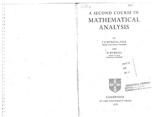 دانلود کتاب A Second Course in Analysis