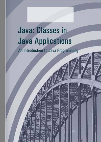 دانلود کتاب Java: Classes in Java Applications – An Introduction to Programming