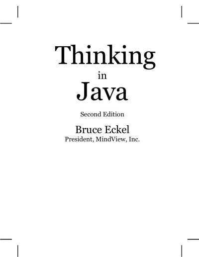 دانلود کتاب Thinking in Java, 2nd Edition