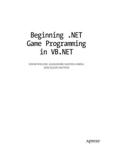 دانلود کتاب Beginning .NET Game Programming in VB
