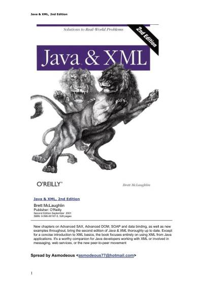 دانلود کتاب XML & Java 2nd Edition
