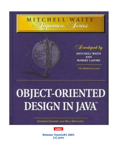 دانلود کتاب Microsoft Word – Object-Oriented Design in Java — SAMS.doc