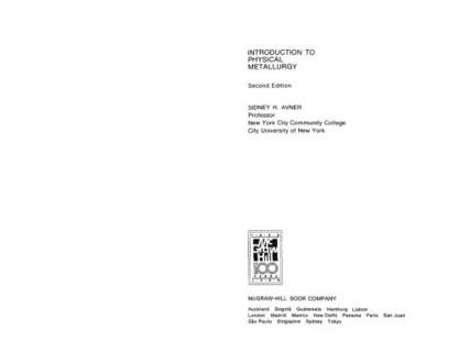 دانلود کتاب Introduction to physical metallurgy