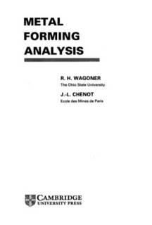 دانلود کتاب Metal forming analysis