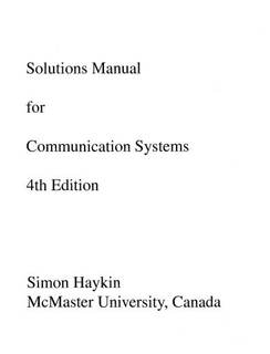دانلود کتاب Solutions Manual for Communication Systems