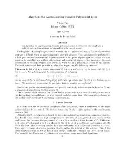 دانلود کتاب Algorithm for approximating complex polynomial zeros (1998)