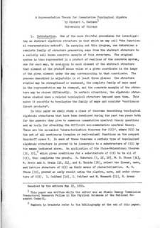 دانلود کتاب A Representation Theory for Commutative Topological Algebra